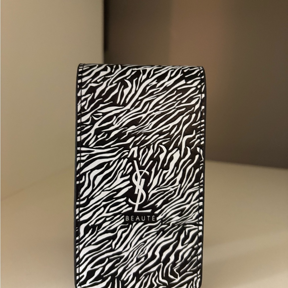 Yves Saint Laurent Black and White Zebra Print Case